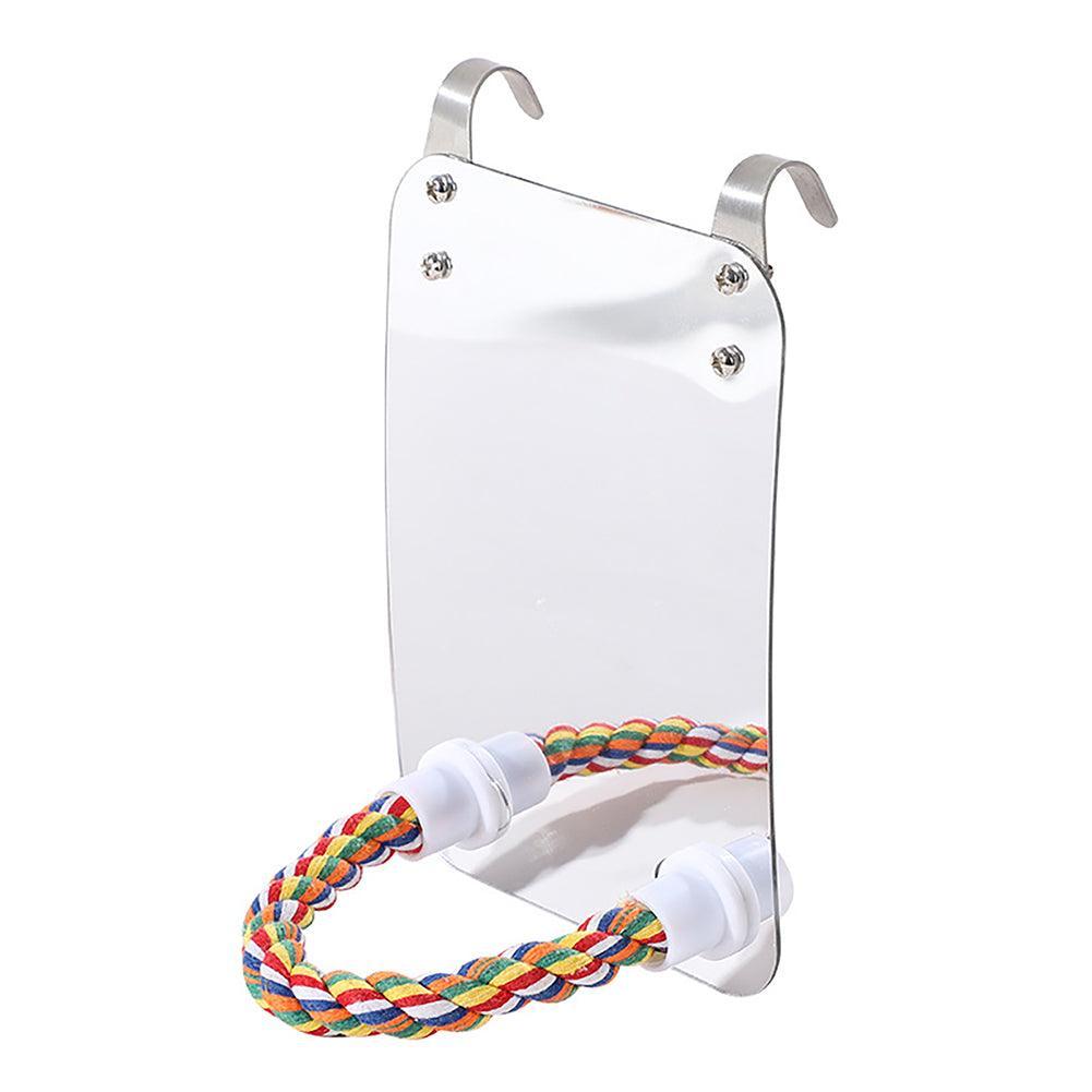 Acrylic Bird Mirror Toy: Enhance Your Parrot's Playtime!