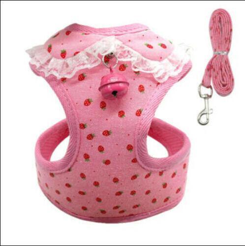 Comfortable Bow Tie Striped Dog Leash With Bells - Available In Multiple Colors And Sizes